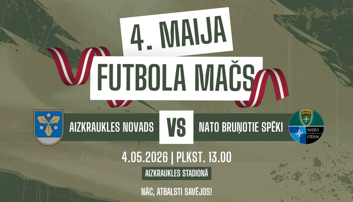 4. maija futbola mača afiša