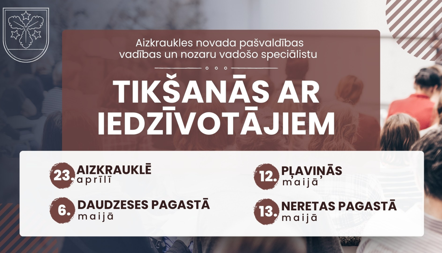 tikšanās ar iedzīvotājiem afiša