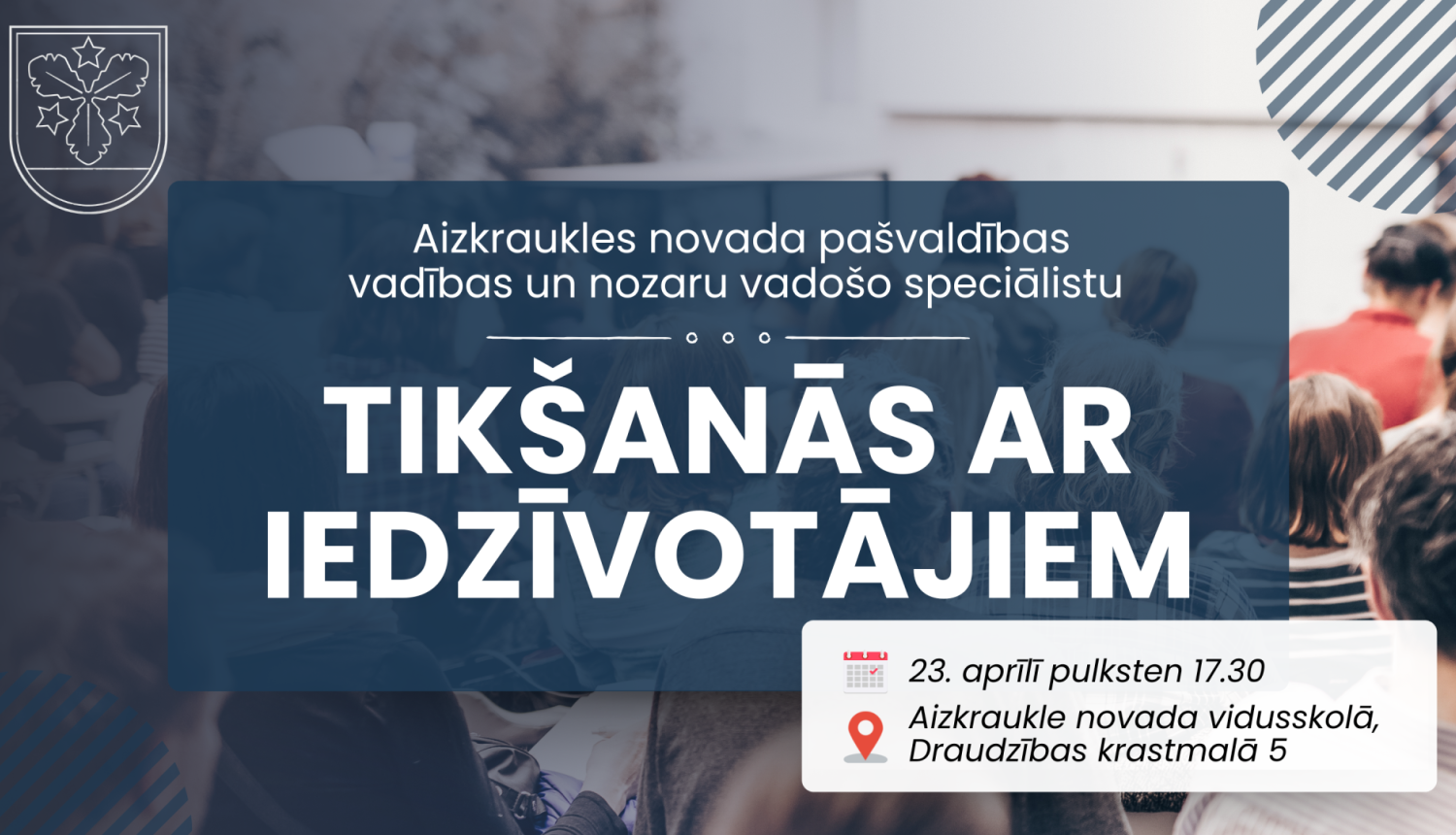 tikšanās ar iedzīvotājiem afiša