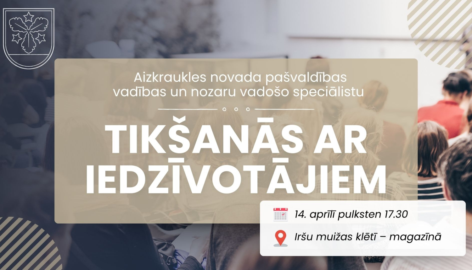 tikšanās ar iedzīvotājiem afiša