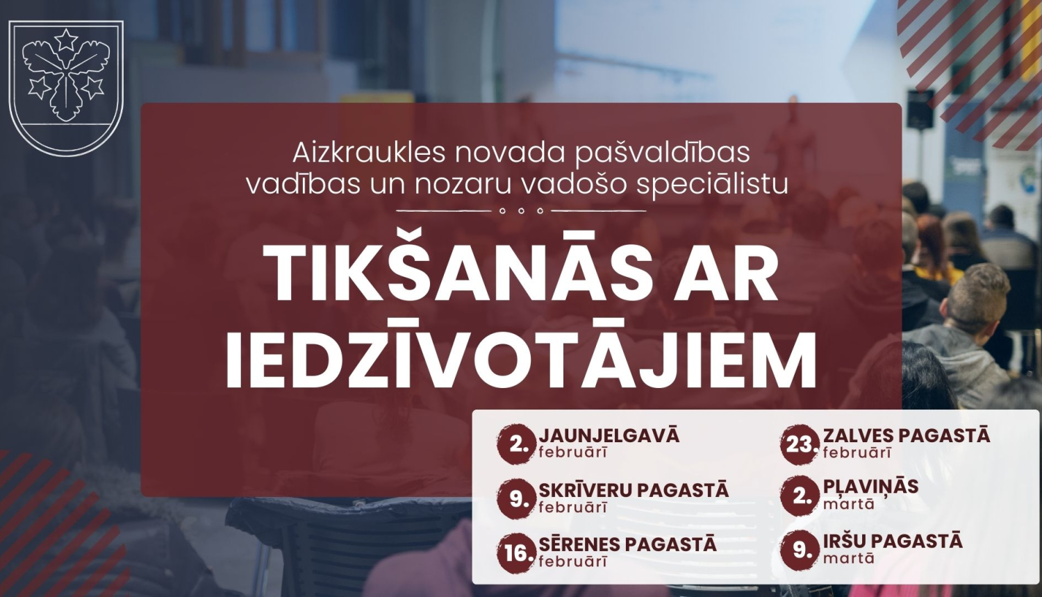 tikšanās ar iedzīvotājiem afiša