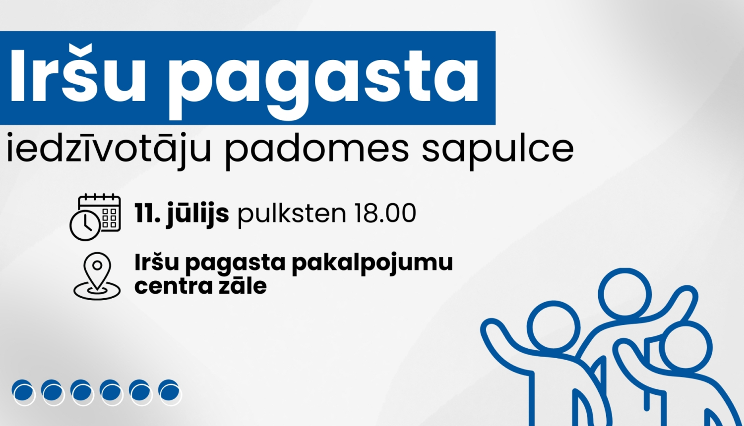 Iršu pagasta iedzīvotāju padomes sapulces afiša