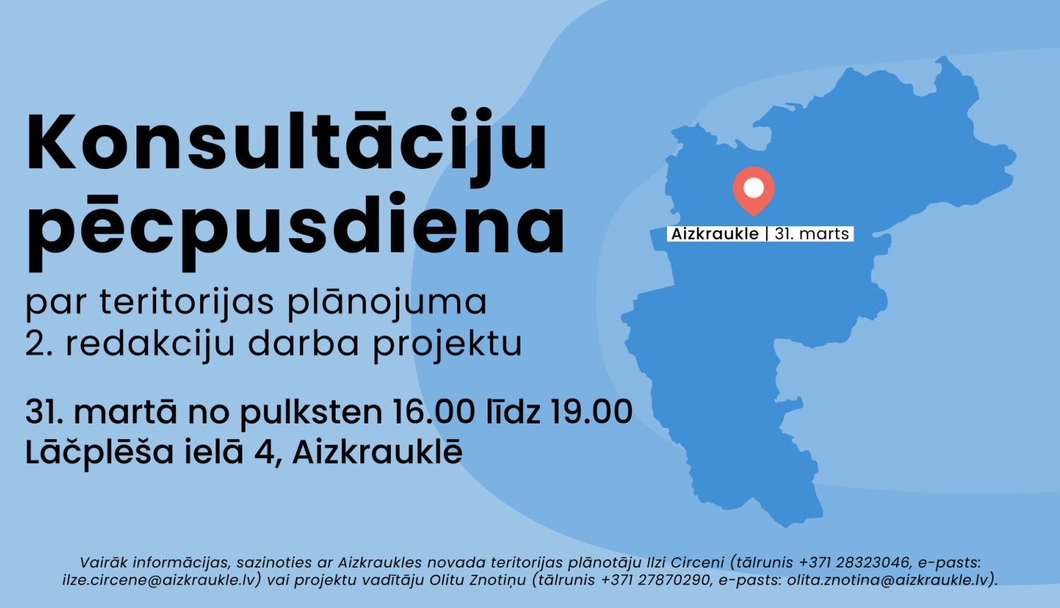 konsultāciju pēcpusdienas afiša