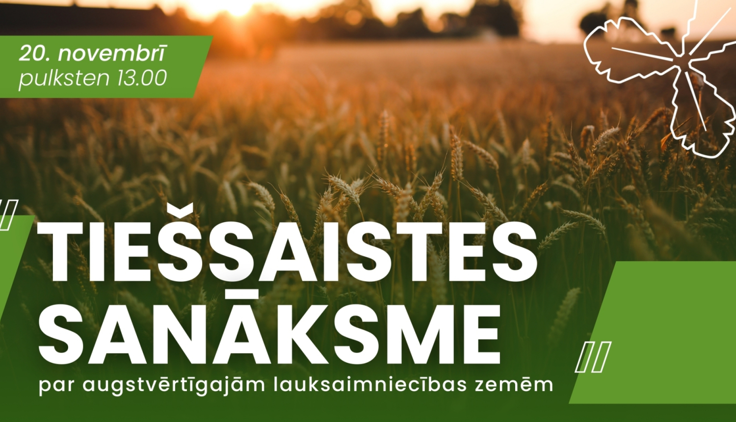 Piedalies tiešsaistes sanāksmē par augstvērtīgajām lauksaimniecības zemēm!