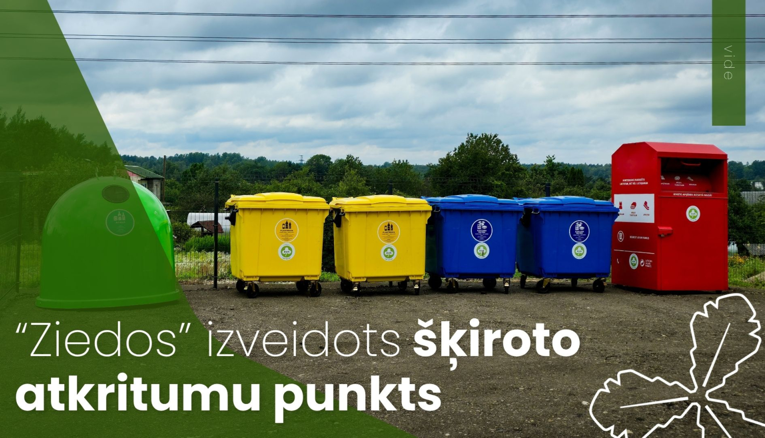 “Ziedos” izveidots šķiroto atkritumu punkts