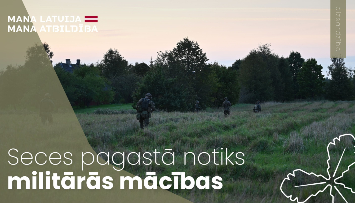 karavīri dodas pāri pļavai