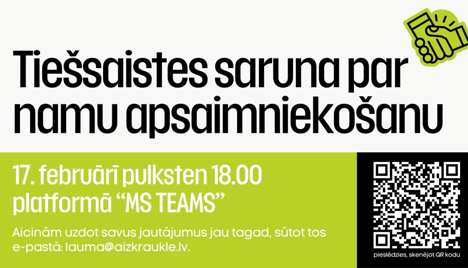 tiešsaistes saruna par namu apsaimniekošanu