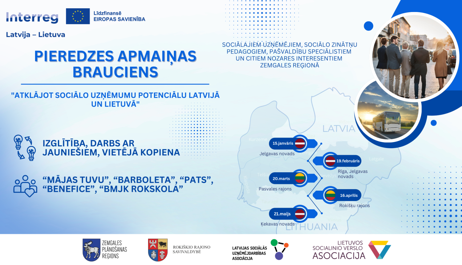 pieredzes apmaiņas brauciena piedāvājuma afiša