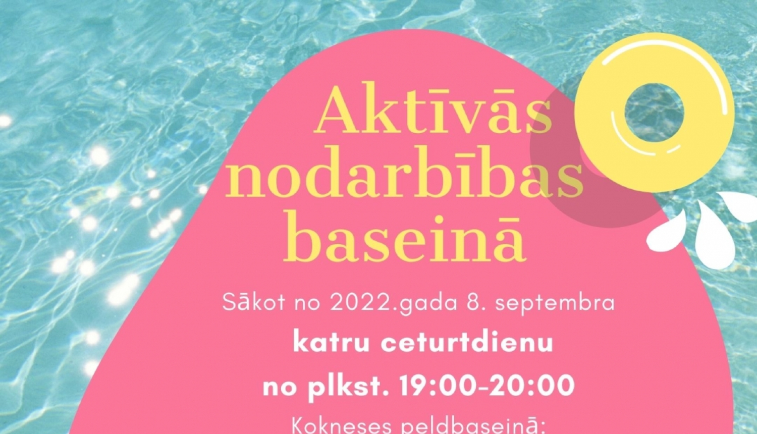 Atsākas nodarbības baseinā