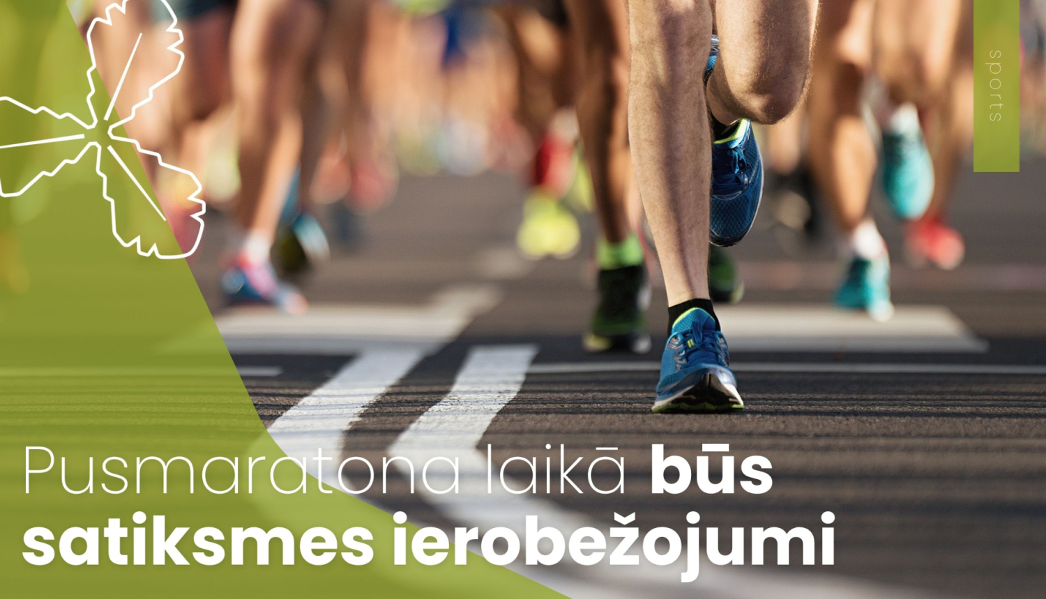 cilvēki skrien pa braucamo daļu