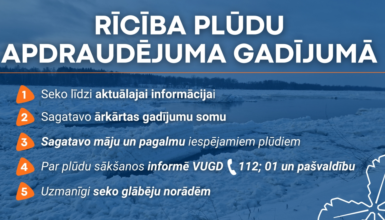 Rīcība plūdu apdarudējuma gadījumā