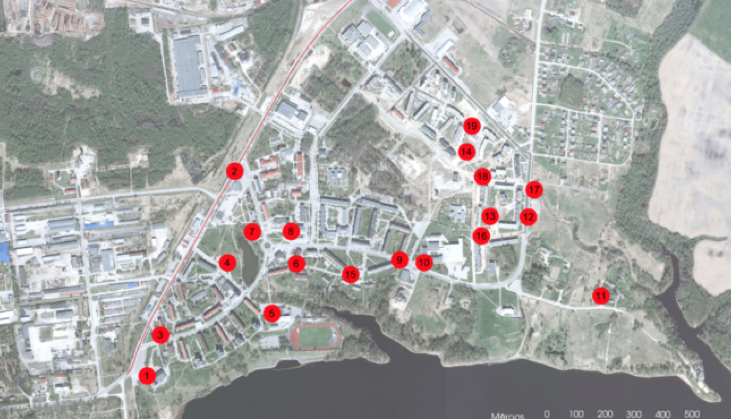 Uzstādīto videonovērošanas kameru karte