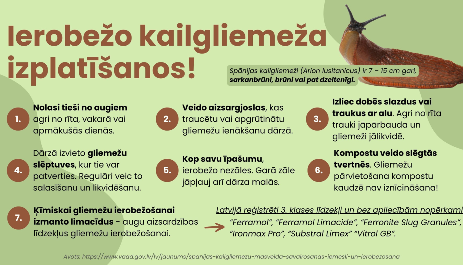 Spānijas kailgliemežu ierobežošanas padomi