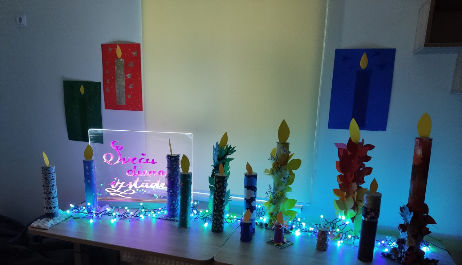 Pļaviņu dienas aprūpes centrā lej sveces