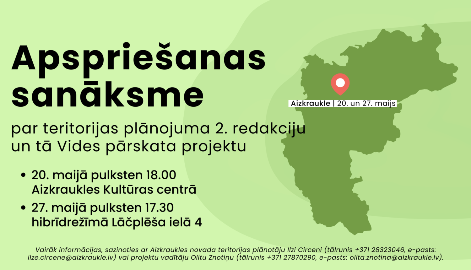 apspriešanas sanāksmes afiša