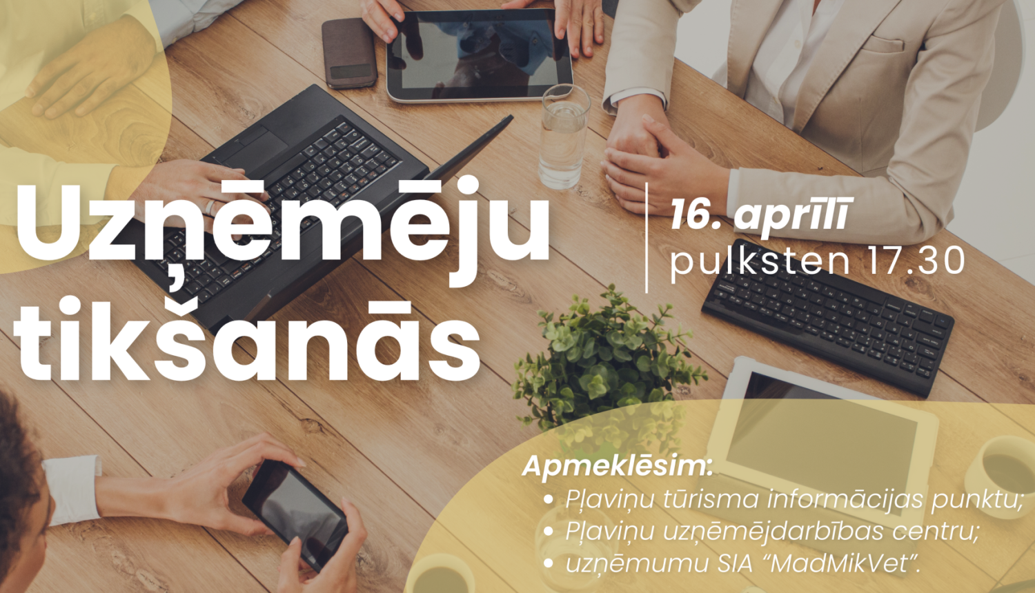 Uzņēmēju tikšanās baneris