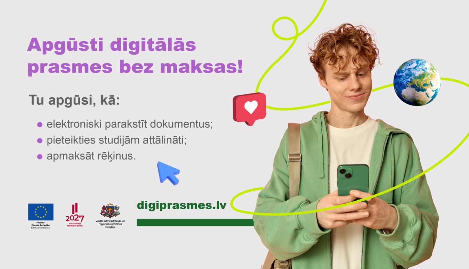 Apgūsti digitālās prasmes bez maksas!