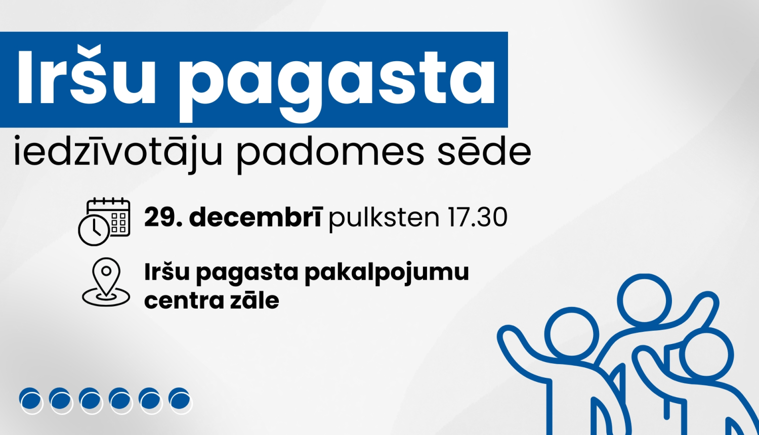 Iedzīvotāju padomes sapulces afiša