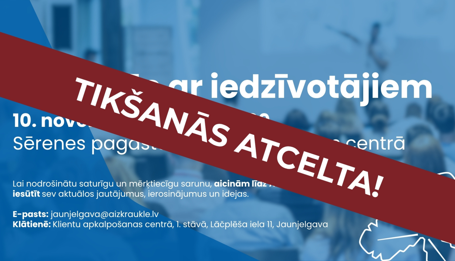 tikšanās ar iedzīvotājiem afiša