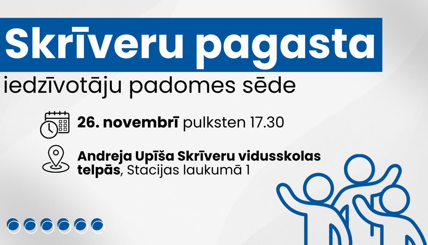 Skrīveru pagasta iedzīvotāju padomes sēdes afiša