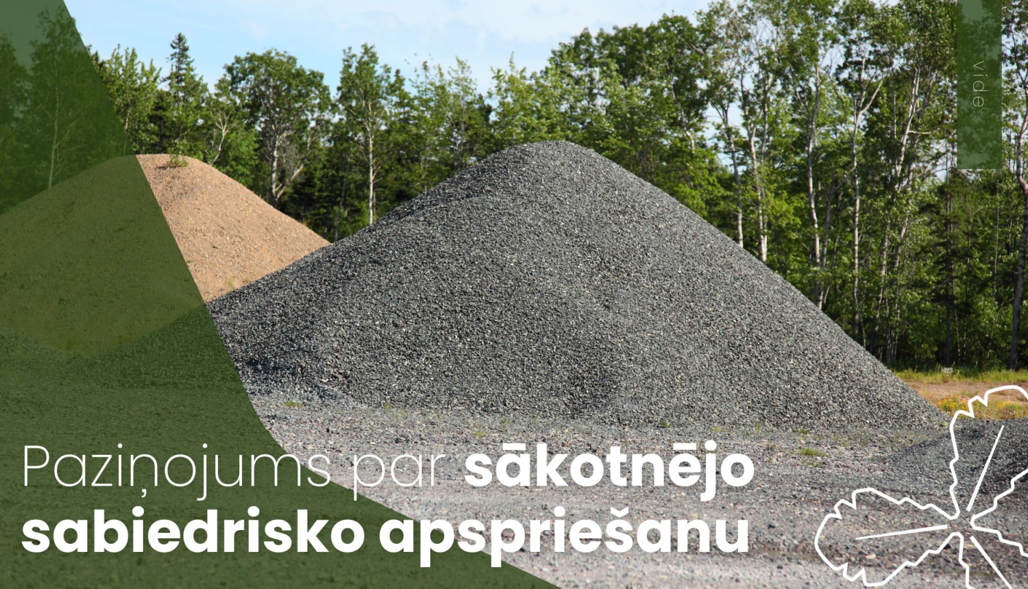 paziņojums par sākotnējo sabiedrisko apspriešanu