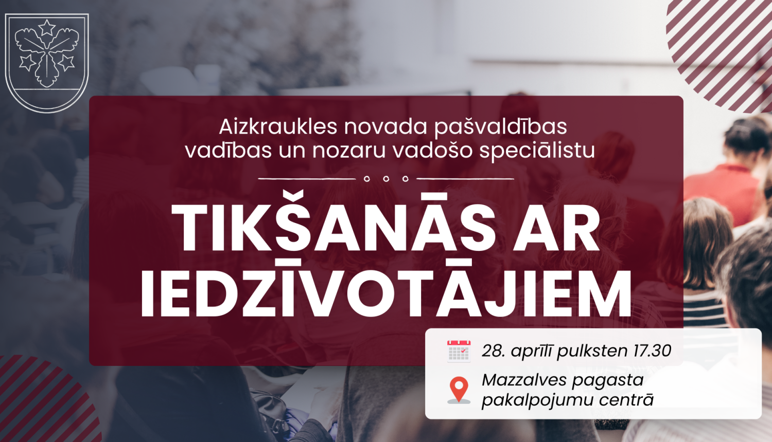 tikšanās ar iedzīvotājiem afiša