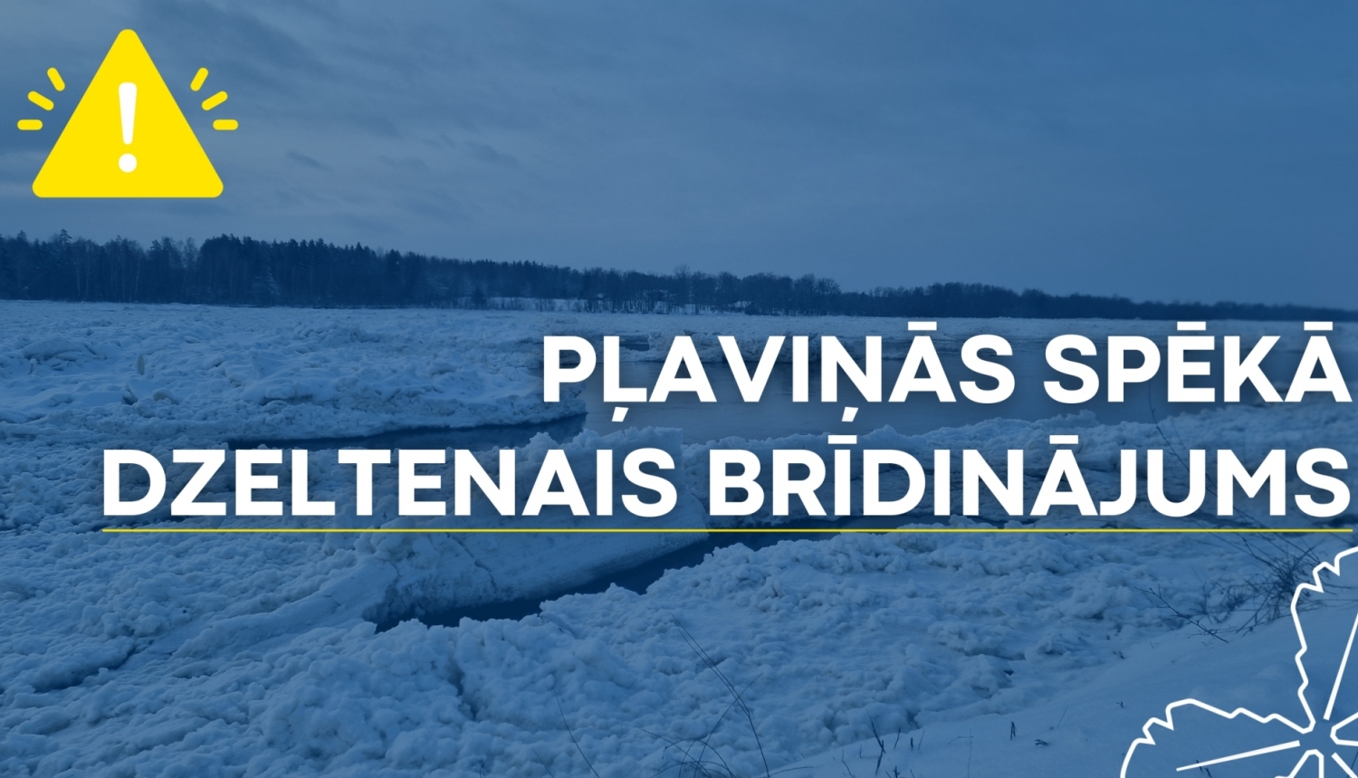 Pļaviņās dzeltenais brīdinājums