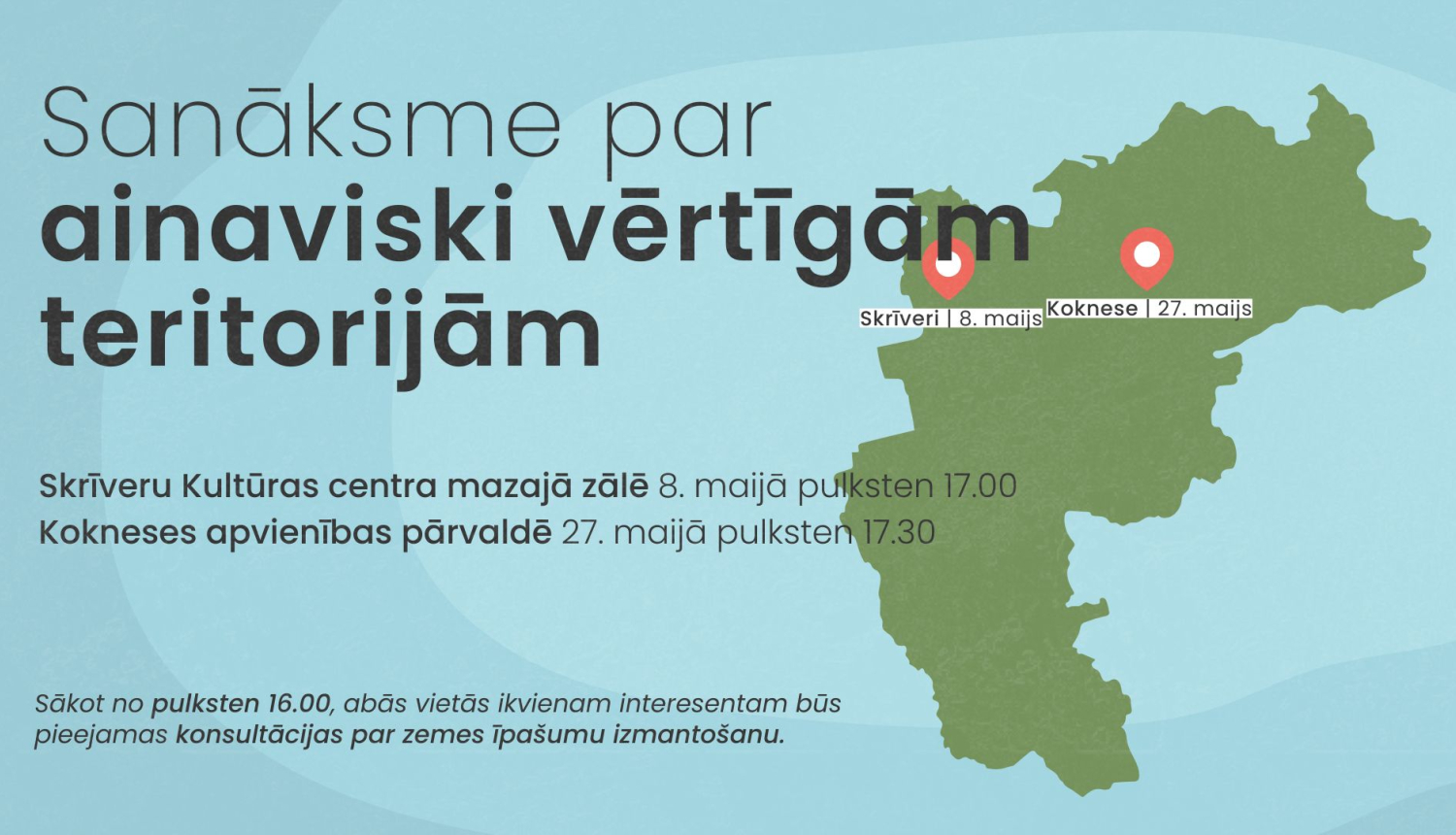 Sanāksmes par ainaviski vērtīgām teritorijām afiša