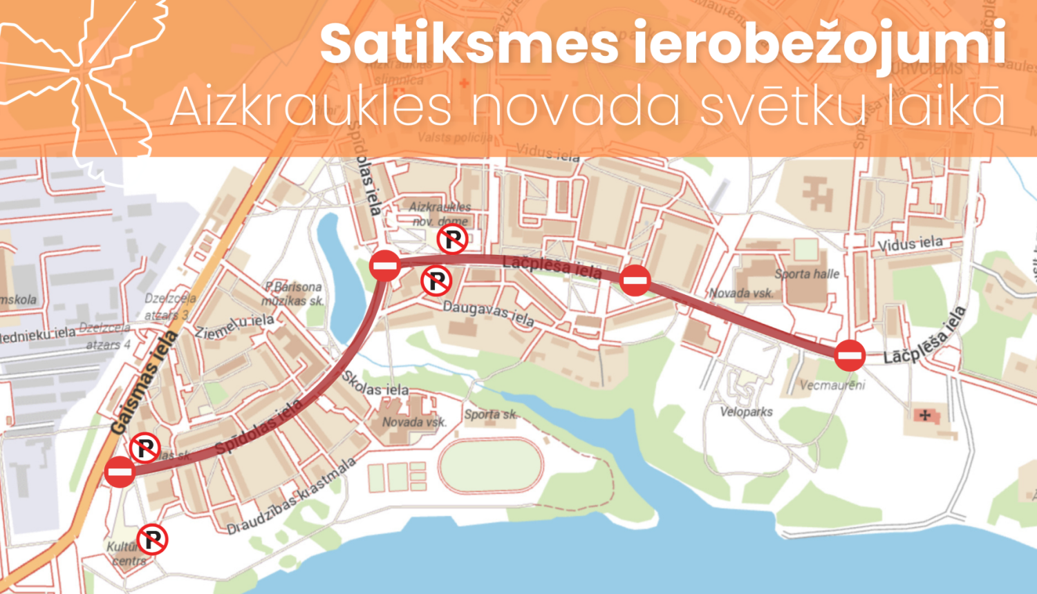 Satiksmes ierobežojumi Aizkraukles novada svētku laikā